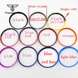 30.5mm*27.2mm*2.2mm Multicolor Inner Chapter Ring Plastic Fit for 42mm Octagon Watch Case Spare Parts Accessories