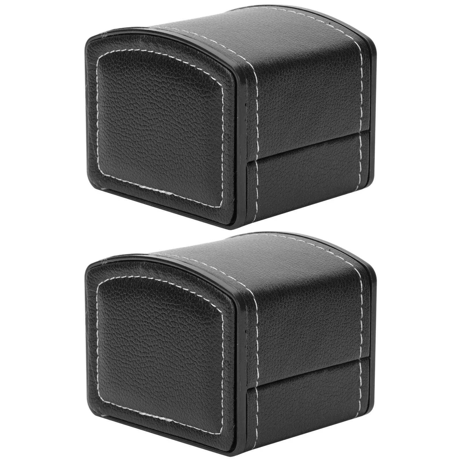 

2Pcs Watch Box Premium PU Watch Storage Case for Men and Women Jewelry Organizer Display Holder Gift Packaging