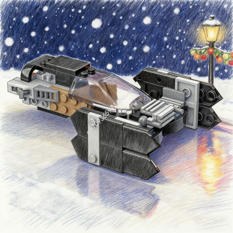 105 قطعة MOC ليلة تروبر ستارفايتر ستار معركة نموذج اللبنات العمارة فكرة لعبة هدايا عيد الميلاد الطوب التعليم