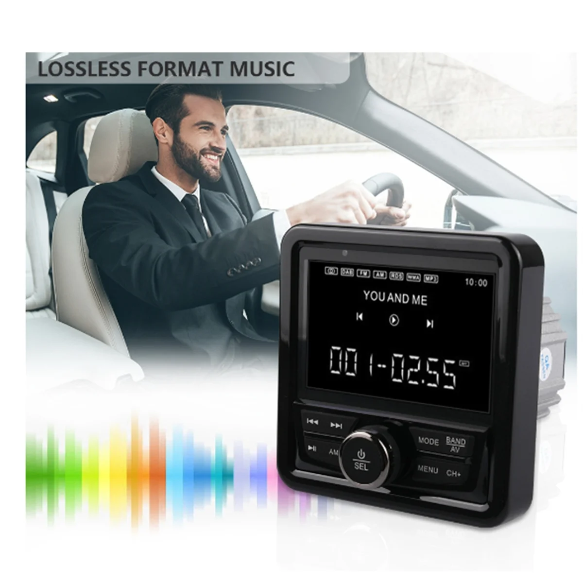 موثوقة-راديو بحري FM AM MP3 مشغل الوسائط قارب ستيريو مقاوم للماء بلوتوث USB AUX استقبال ل UTV ATV سبا RZR-ABDQ