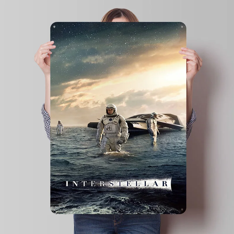 Interstellar Movie Metal Poster Custom Wall Art Retro Vintage Tinplate Signs for Man Cave Bar Accessories Mancave Decoration