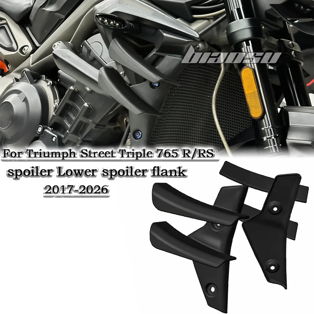 Für Triumph Street Triple 765R 765RS 2017-2022 2026 Seitenflügel Seitenspoiler FRONTALE SPOILER Frontspoiler Untere Spoilerflanke