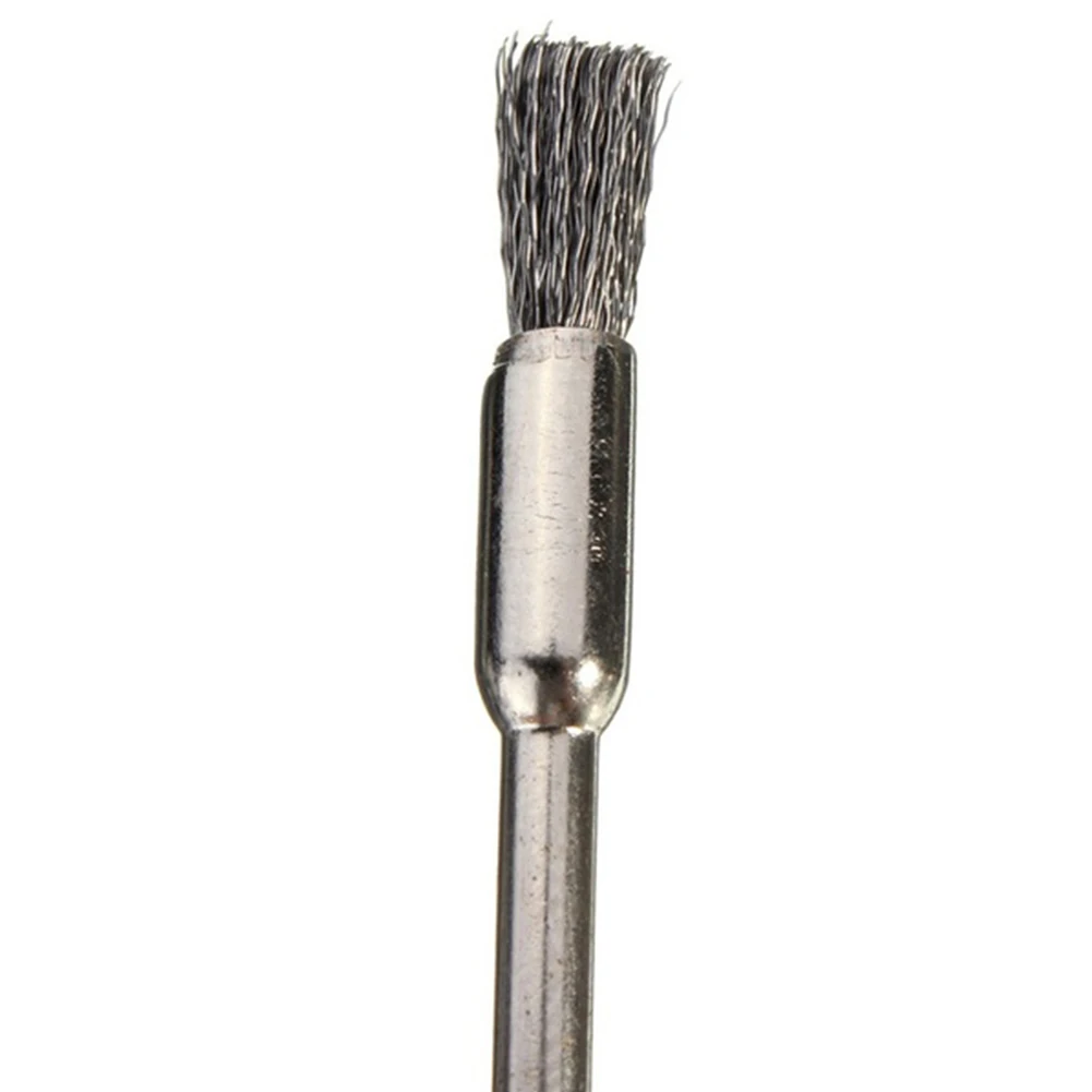 10pcs Mini Wheel Wire Pen Brush Steel Cup Brush Rotary Tool Dremel Polishing Set Accessories Kit