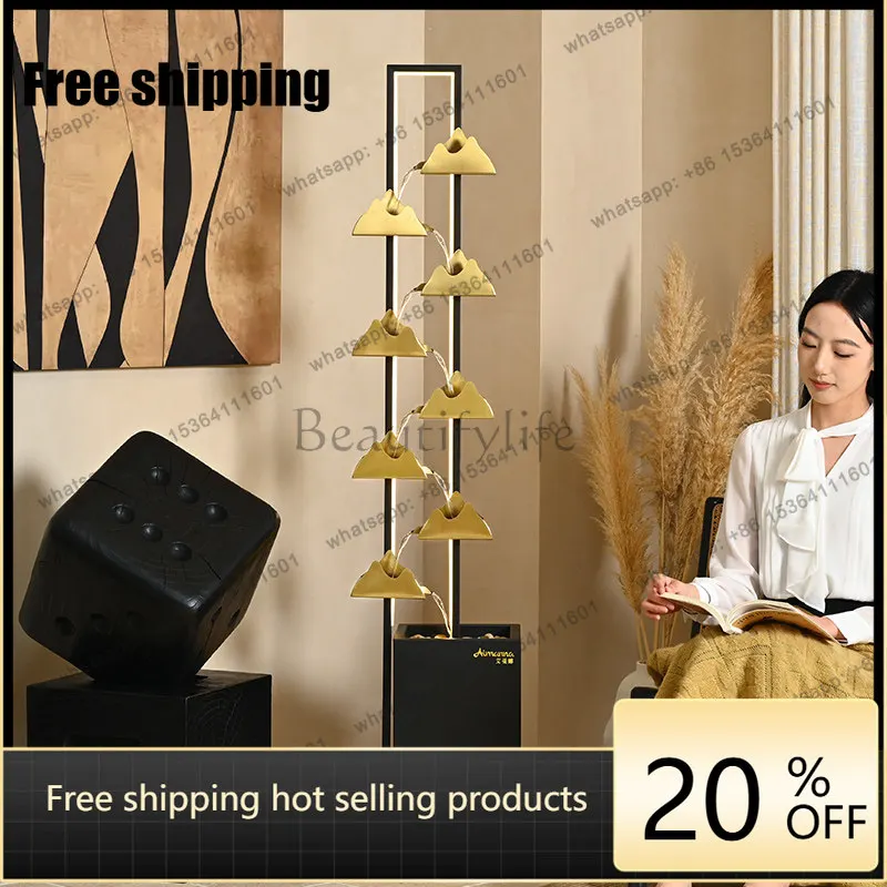 Modern flowing water ornament circulating water entrance living room humidification floor fountain