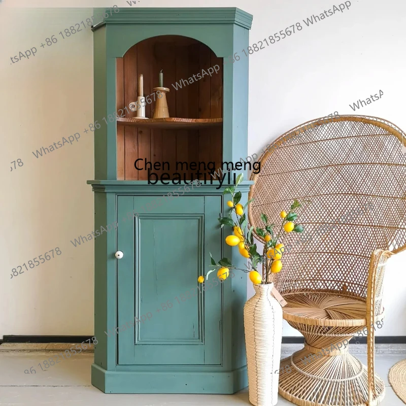 

French Retro Simple Living Room Storage Cabinet American Modern Home Wall Corner Cabinet H
