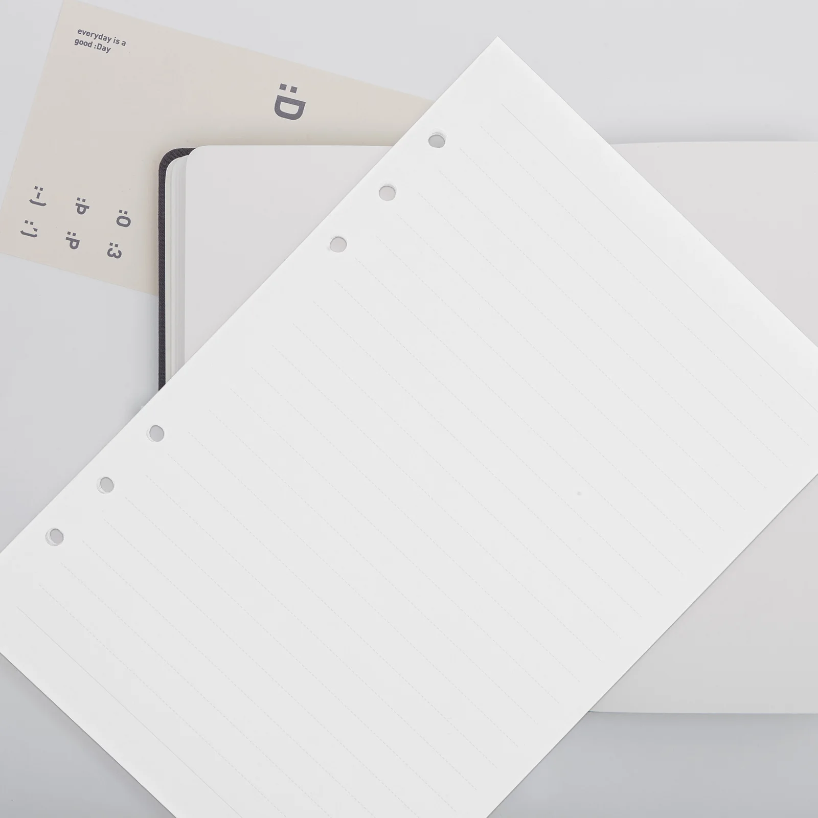 80 Sheets Planner Refill Paper Loose Leaf Notebook Replacement A5 Thick Smooth Notepad Paper 6 Holes Binder Inserts Notepad