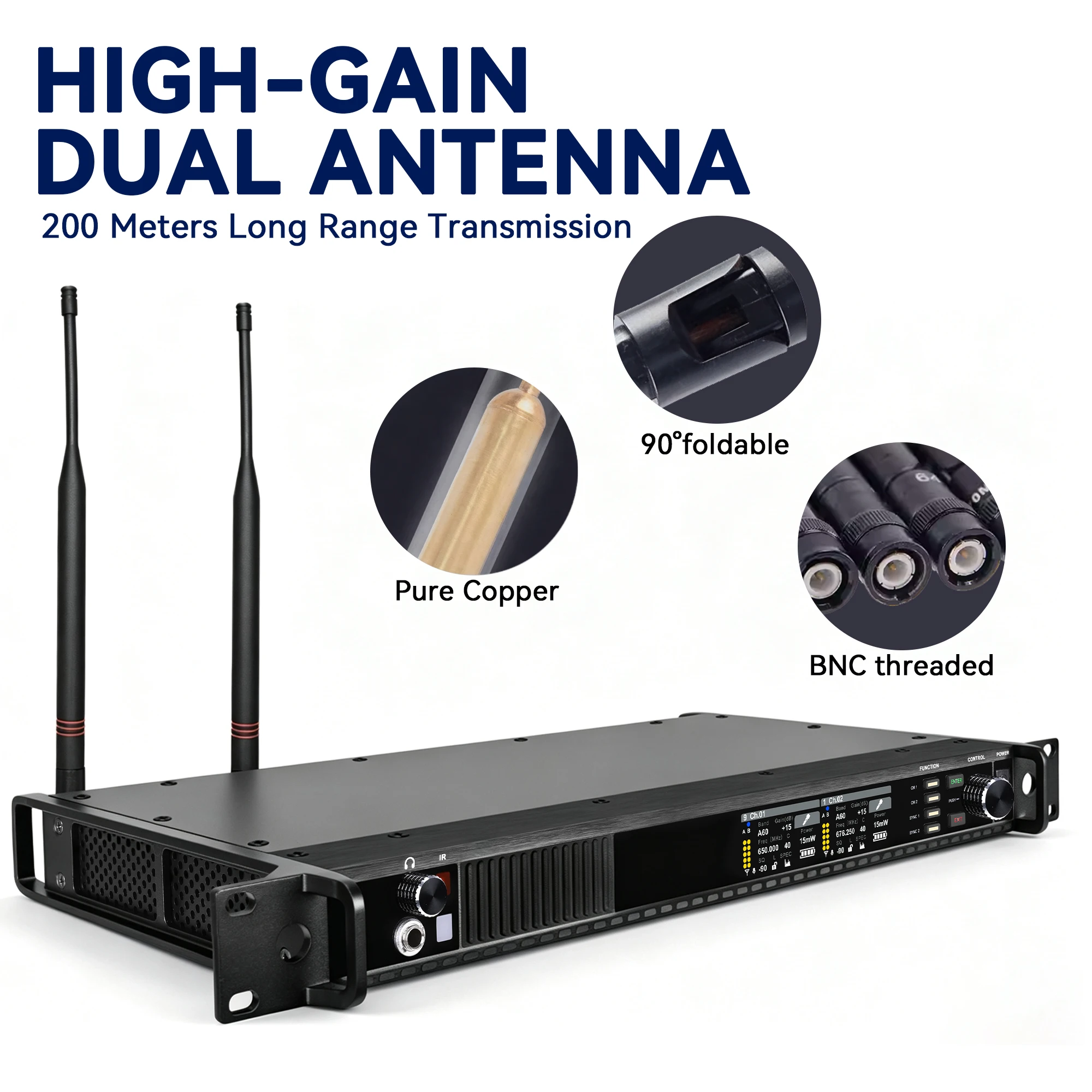 Latest Arrival ANX4 Wireless Microphone System Digital Diversity Multi Frequency Low Interference Professional Band Live Show