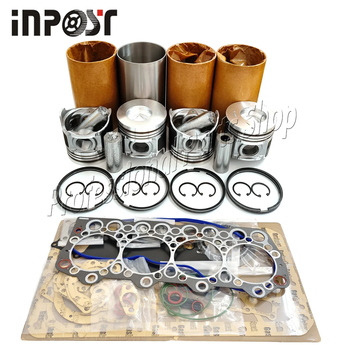 New Overhaul Rebuild Kit For Mitsubishi 4D35 4D35T Engine Liner Piston Ring Gasket