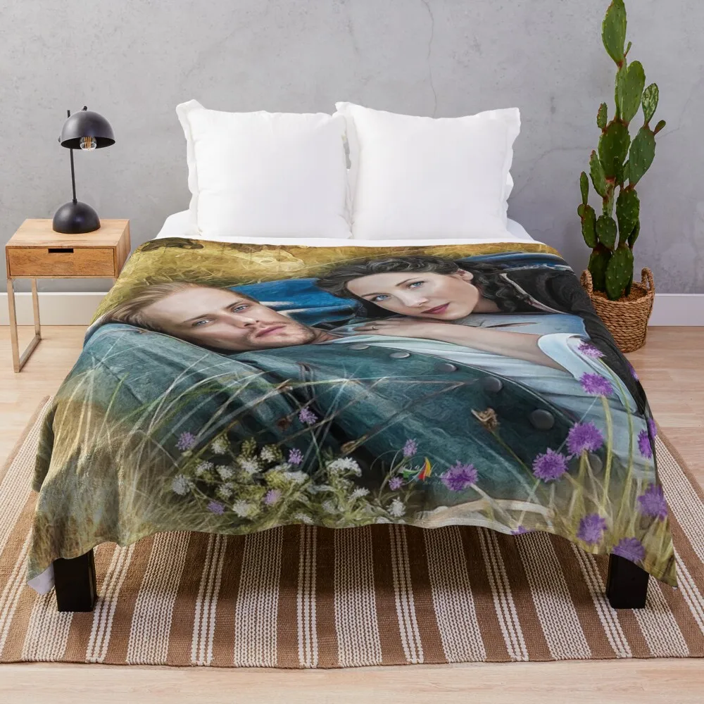 

flowers in the garden Throw Blanket Dorm Room Essentials blankets and throws Summer Beddings Blankets