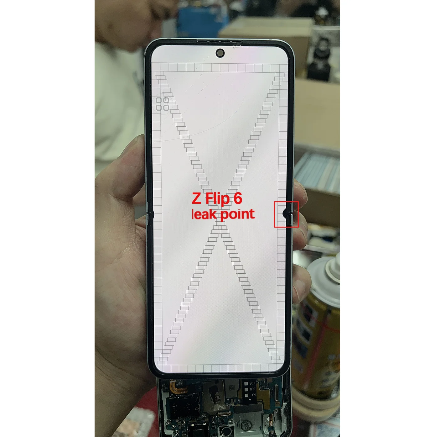 Defect AMOLED Digitizer Touch Screen With Frame For Samsung Z Flip6 F741 F741B F741U F741N LCD Replacement