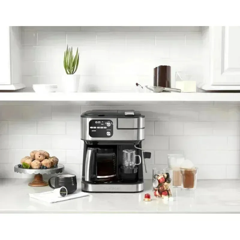 ماكينة صنع القهوة PMD4-uisinart نظام باريستا، ماكينة صنع القهوة 4 في 1 في مركز القهوة، قهوة ذات خدمة واحدة، كبسولات اسبريسو ونسبرسو،