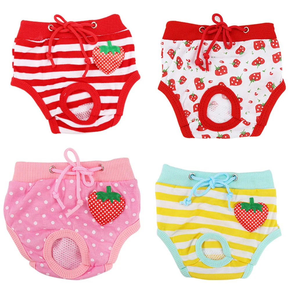 

Comfortable Dog Menstruation Pants S Size Breathable Cotton Material Sanitary Protection for Pets Prevents Stains on Furniture