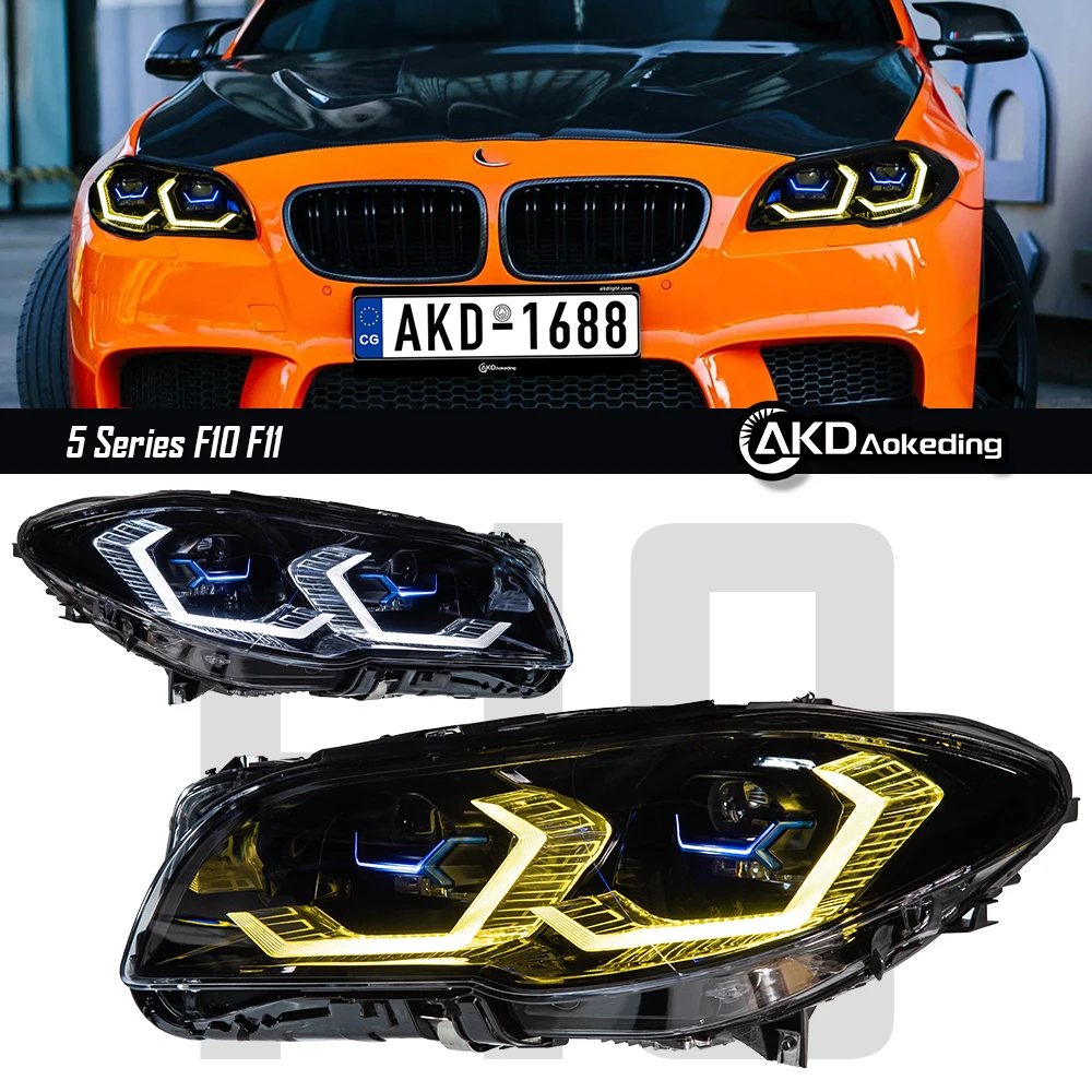 Auto Parts For BMW 5 Series F10 Headlights 2010-2017 520i 530i 528i latest Styling LED Daytime Lights Car Accesorios Modified