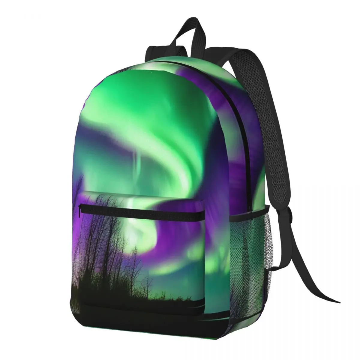 

Aurora Borealis Backpack Daypack Large Capacity Boys Girls BookBag School Bag Shoulder Bags for Men Women
