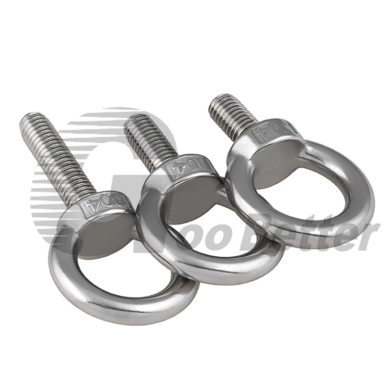 A2 304 Stainless Steel Lifting Eye Screw Bolts M3 M4 M5 M6 M8 Round Ring Hook Bolt Screw Fasterners