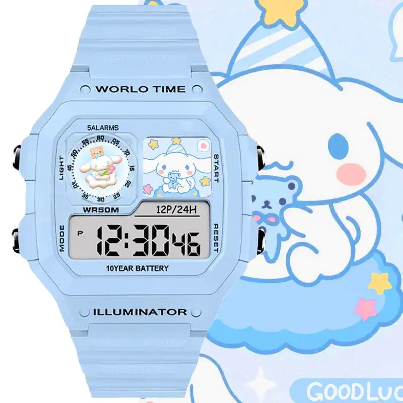 ساعة سانريو هالو كيتي كورومي ماي ميلودي إبداعية عالية القيمة مطبوعة برسوم كارتونية للطلاب ساعة يد رياضية ذكية مقاومة للماء هدية #5