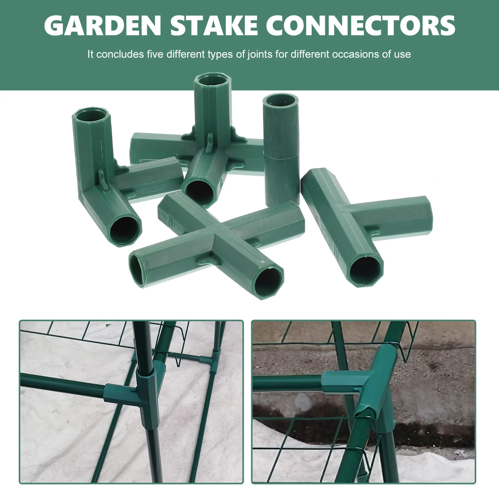 20 stuks Kas Connector Planten Pijpverbindingen Tuinieren Frame Connectors Planten Suite Abs Drieweg Verbindingsbuis Trellis