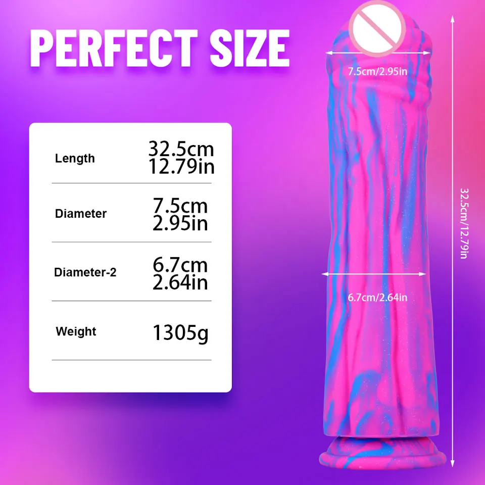 Fredorch 2.95Inches Silicone Material Dildo For Sex Machine With Anti-Rotation,Quick Lock,3XLR,Reciprocating Saw Connector