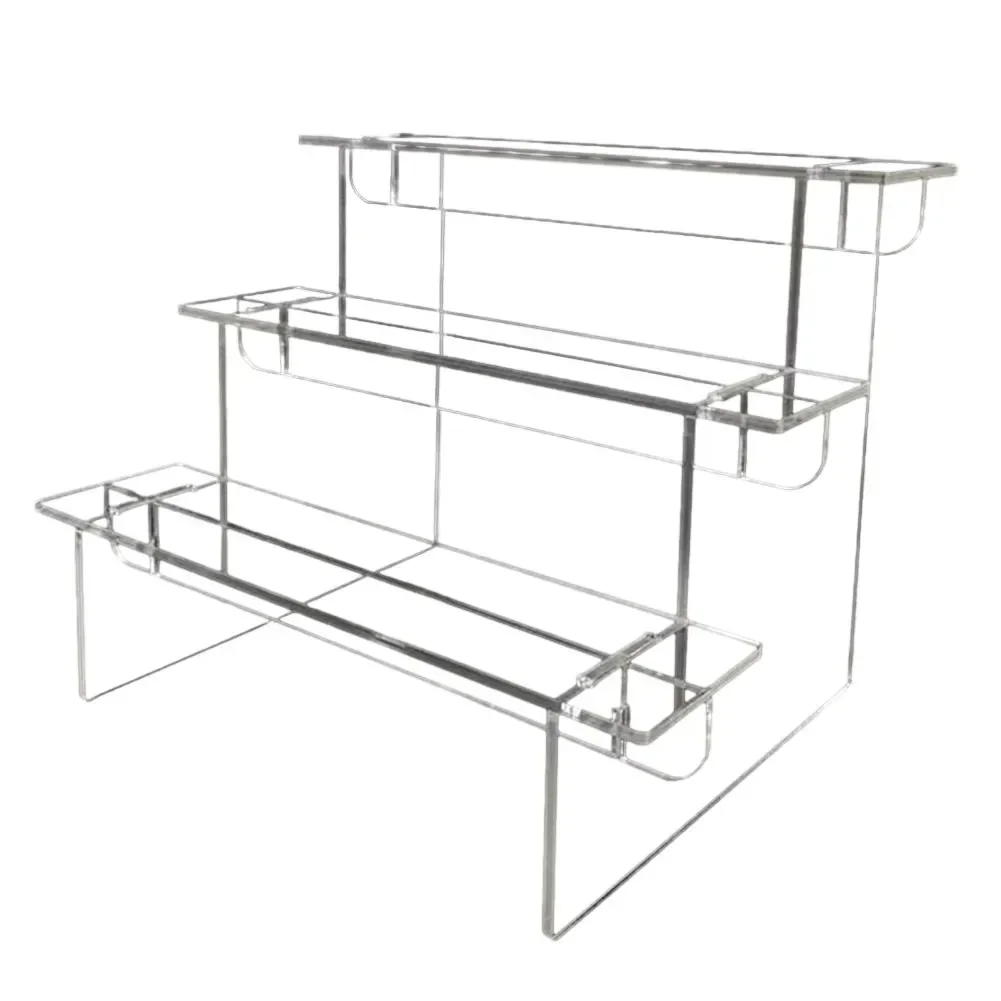 1-5 Tier Acrylic Display Stand Transparent Ladder Hand-Made Model Display Stand For Cupcake Perfume Doll Blind Box Storage Shelf