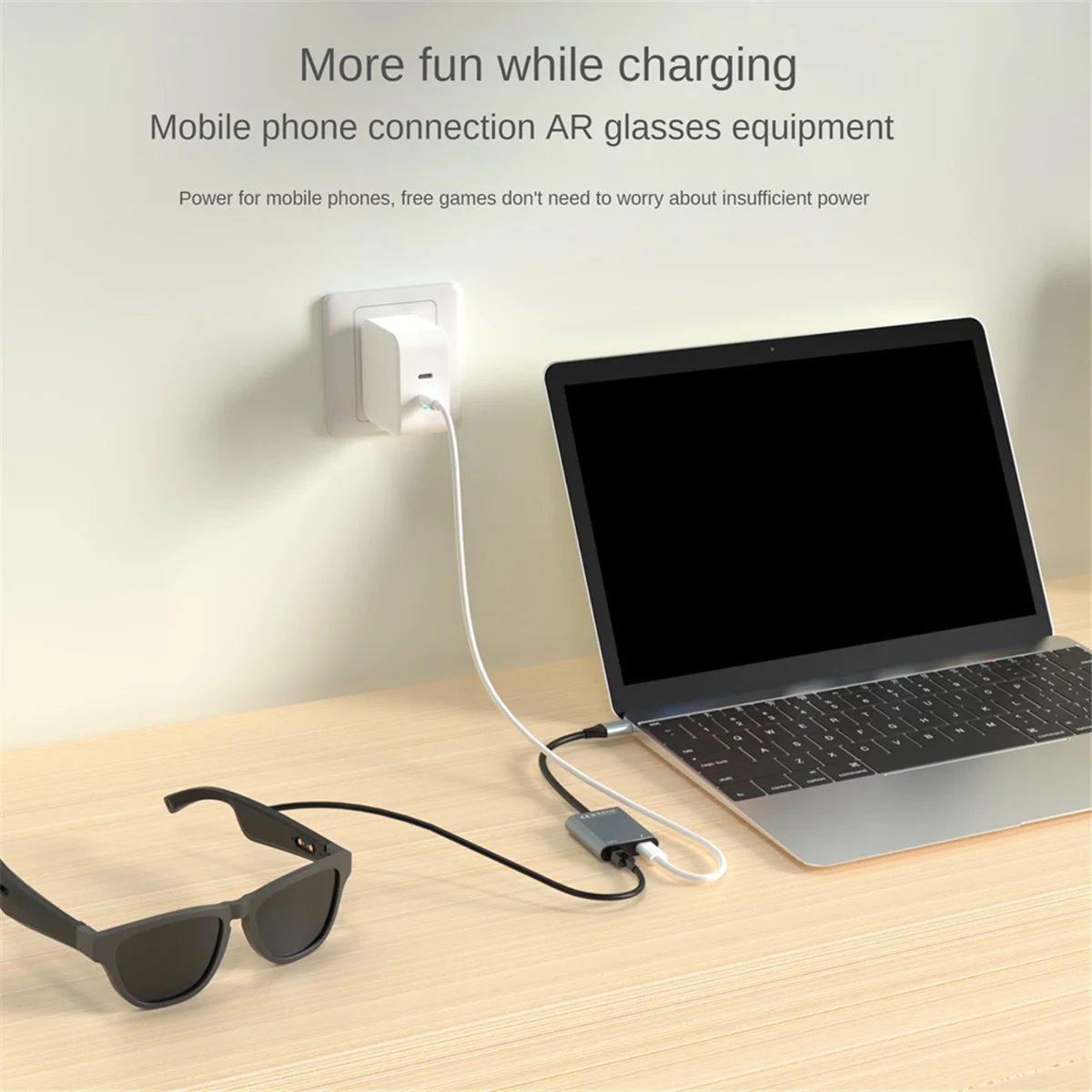 

AR Transmission Charging Module AR Glasses Hub Charging Adapter Suit for Thunderbird Air, Rokid, Xreal Air Smart Glasses HOT