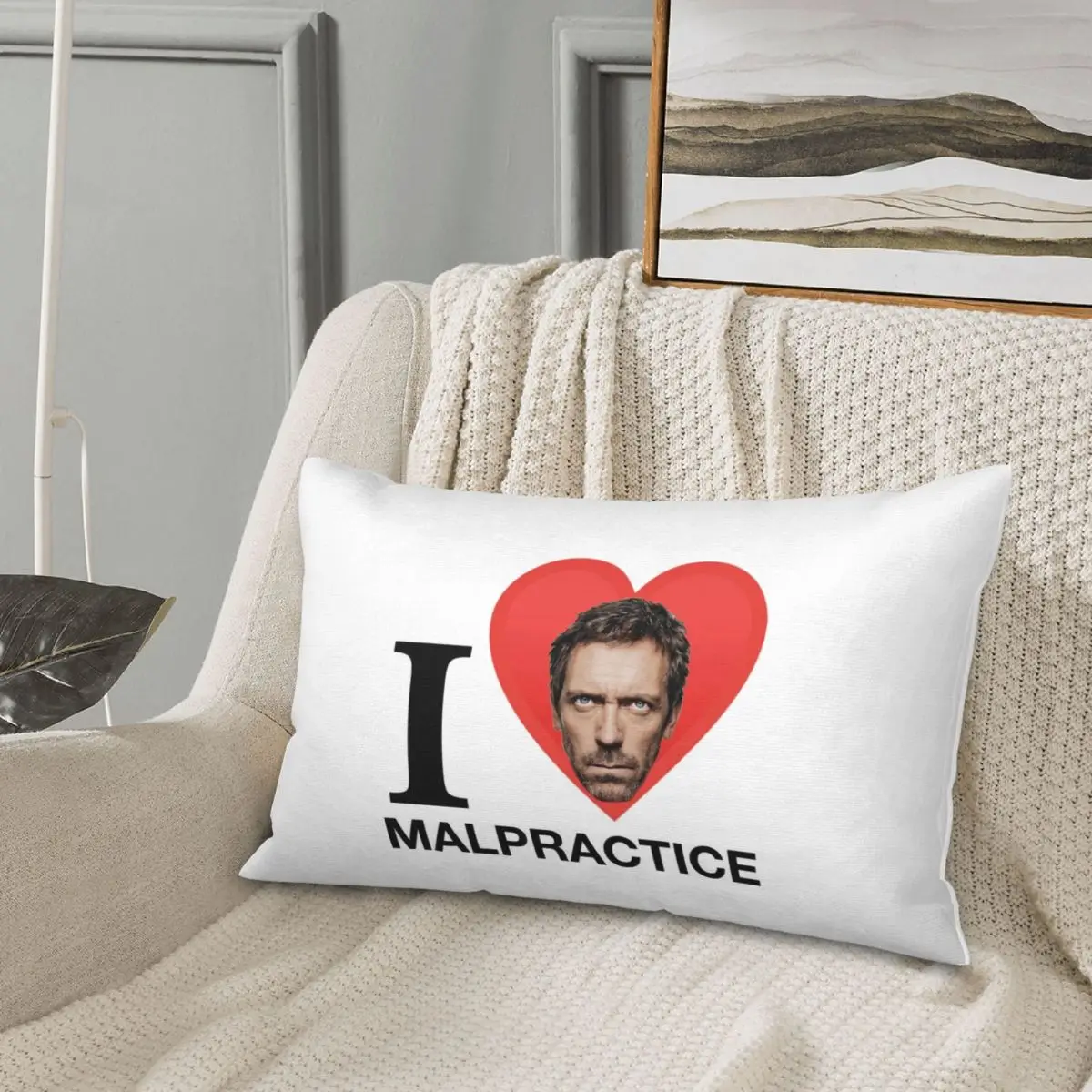 

House MD Malpractice Enthusiast Merch Rectangle Pillowcase Cushion Cover Decorative Bedroom Bed Home Comfort Throw Pillow