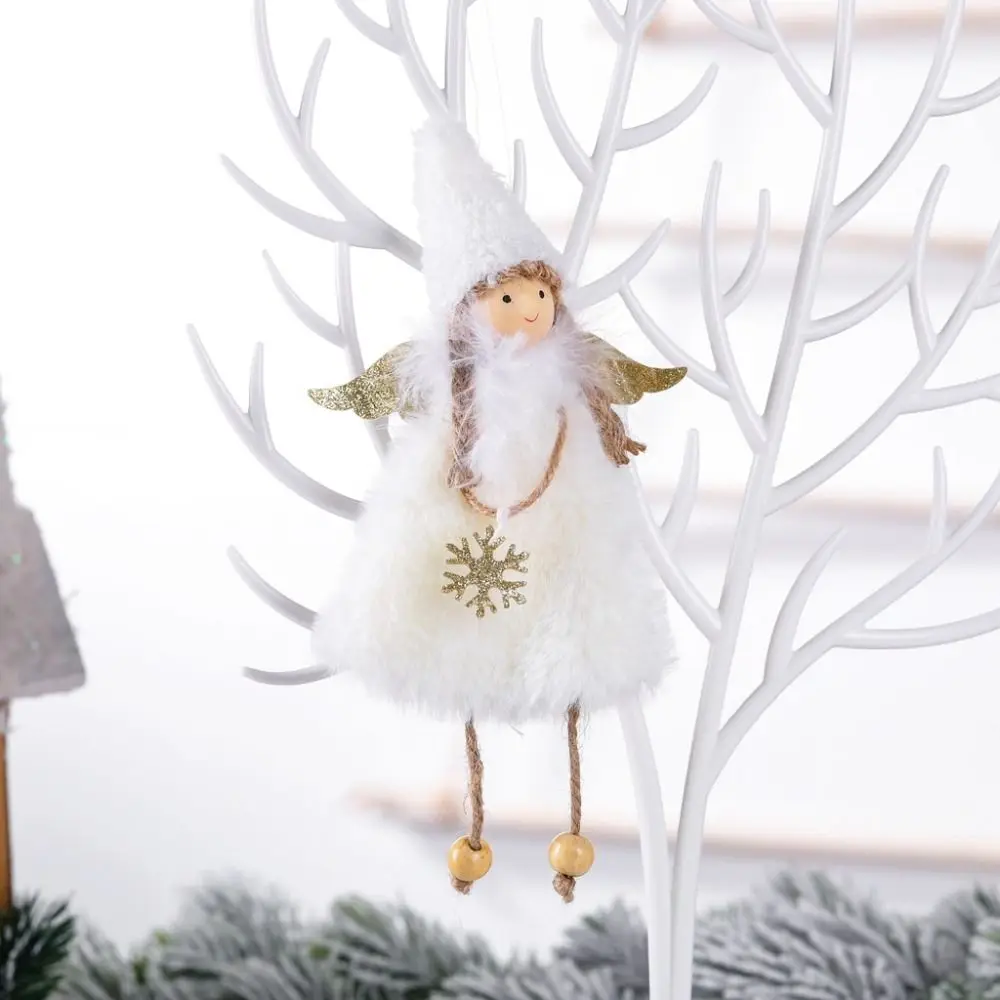 Durable Cute Xmas Tree Hanging Ornaments Angel Doll Fashionable Angel Doll Pendant Plush Plush Gauze Skirt Angel Kids Gifts