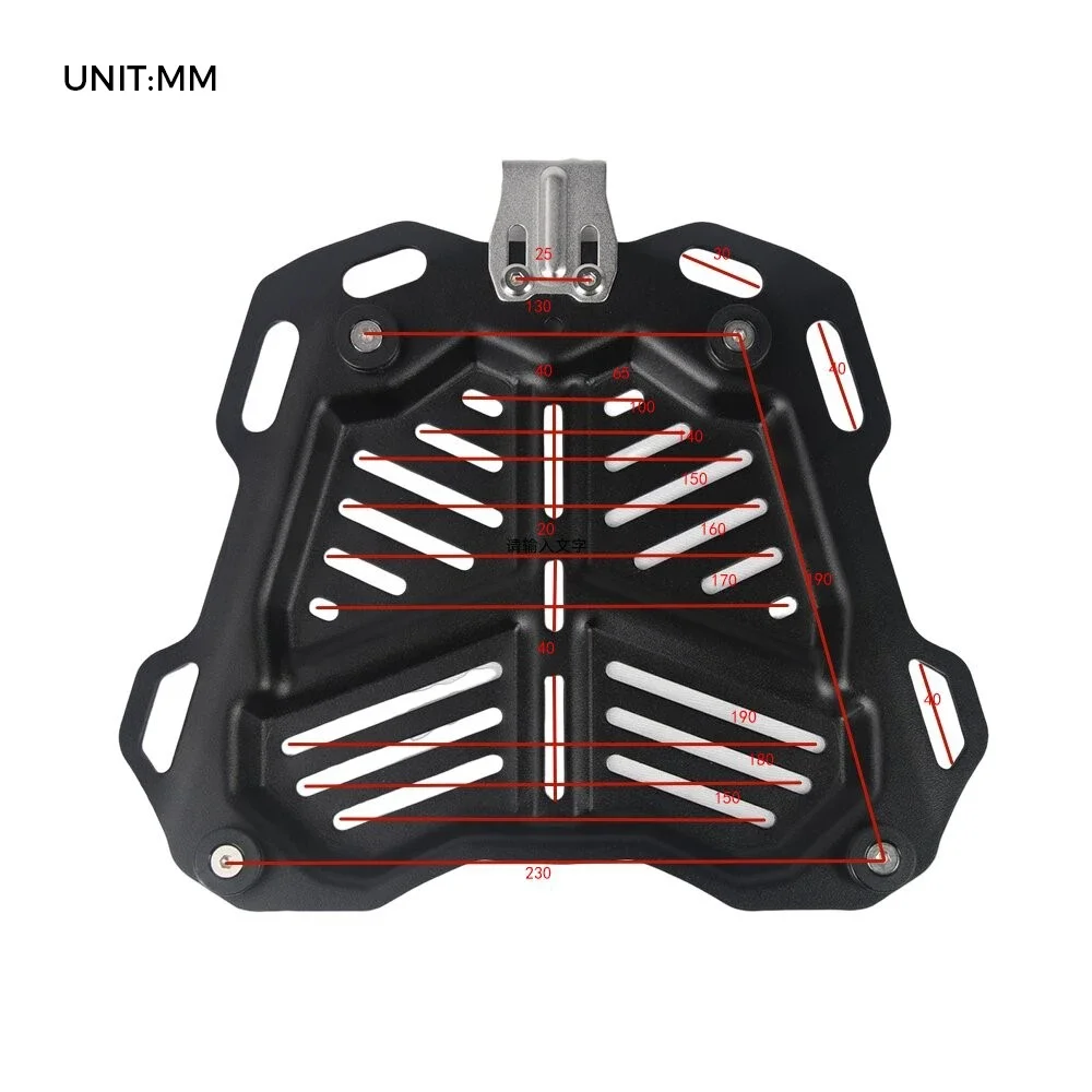 Universal Motorcycle Top Rear Luggage Box Bracket Plate For 45L 55L 65L Rear Trunk Storage Tool Box CNC Aluminum Alloy