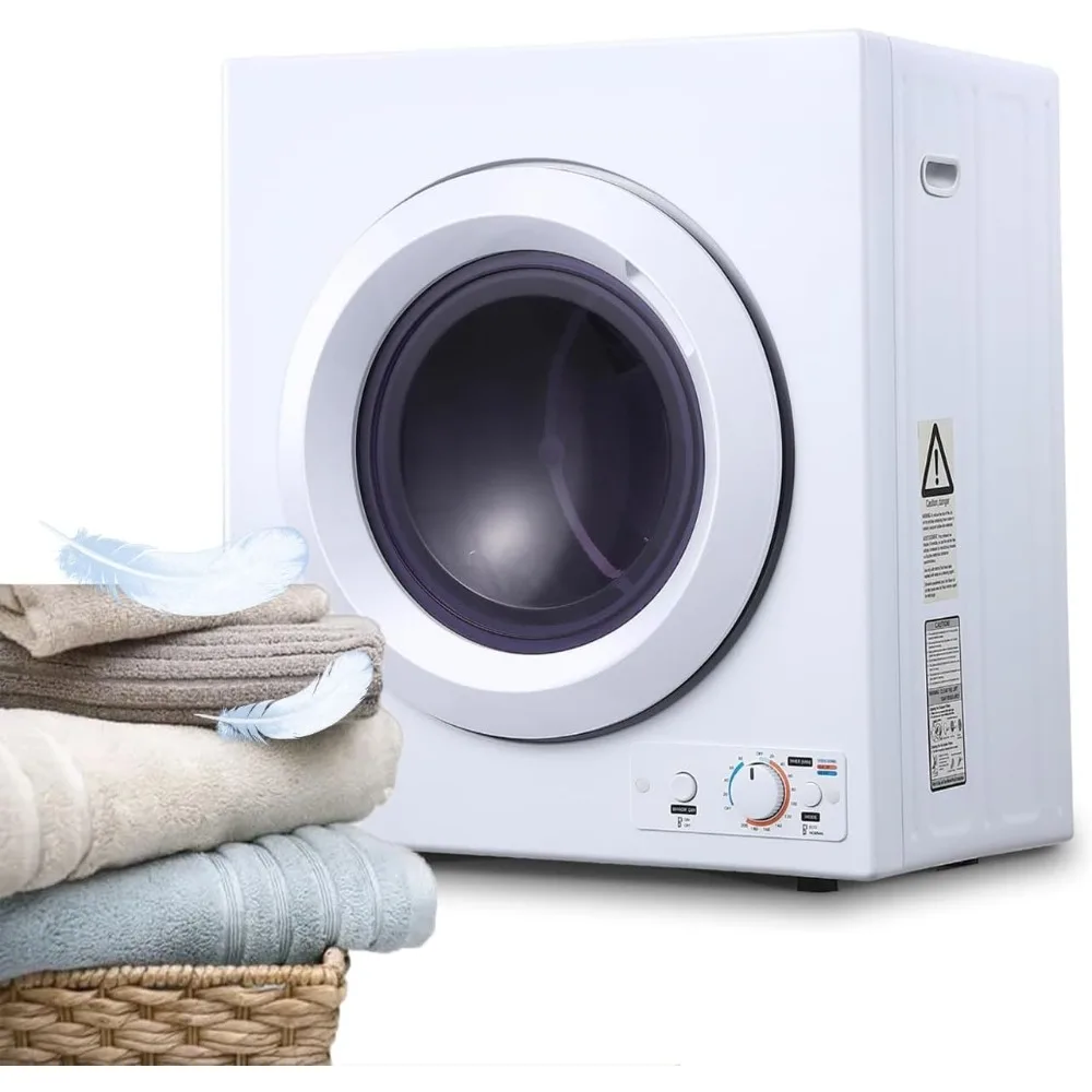 Sèche-linge compact avec 2 indicateurs de température, 1400W, sèche-linge compact, jusqu'à 14.4 lb de vêtements