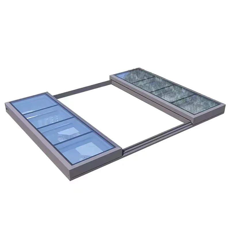 Customized Aluminum Vertical Sliding Skylight Roof Window For Kitchen And Outdoor Use Soundproof
