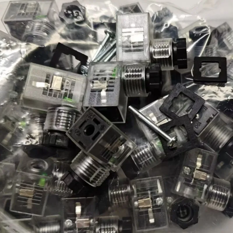 Bild 7: 5 Stück Luftventil-Magnetventil-Steckverbinder DIN43650C Typ 110 Stecker Anschlussdose Buchse Leichttyp C PIN-Abstand 9,4mm