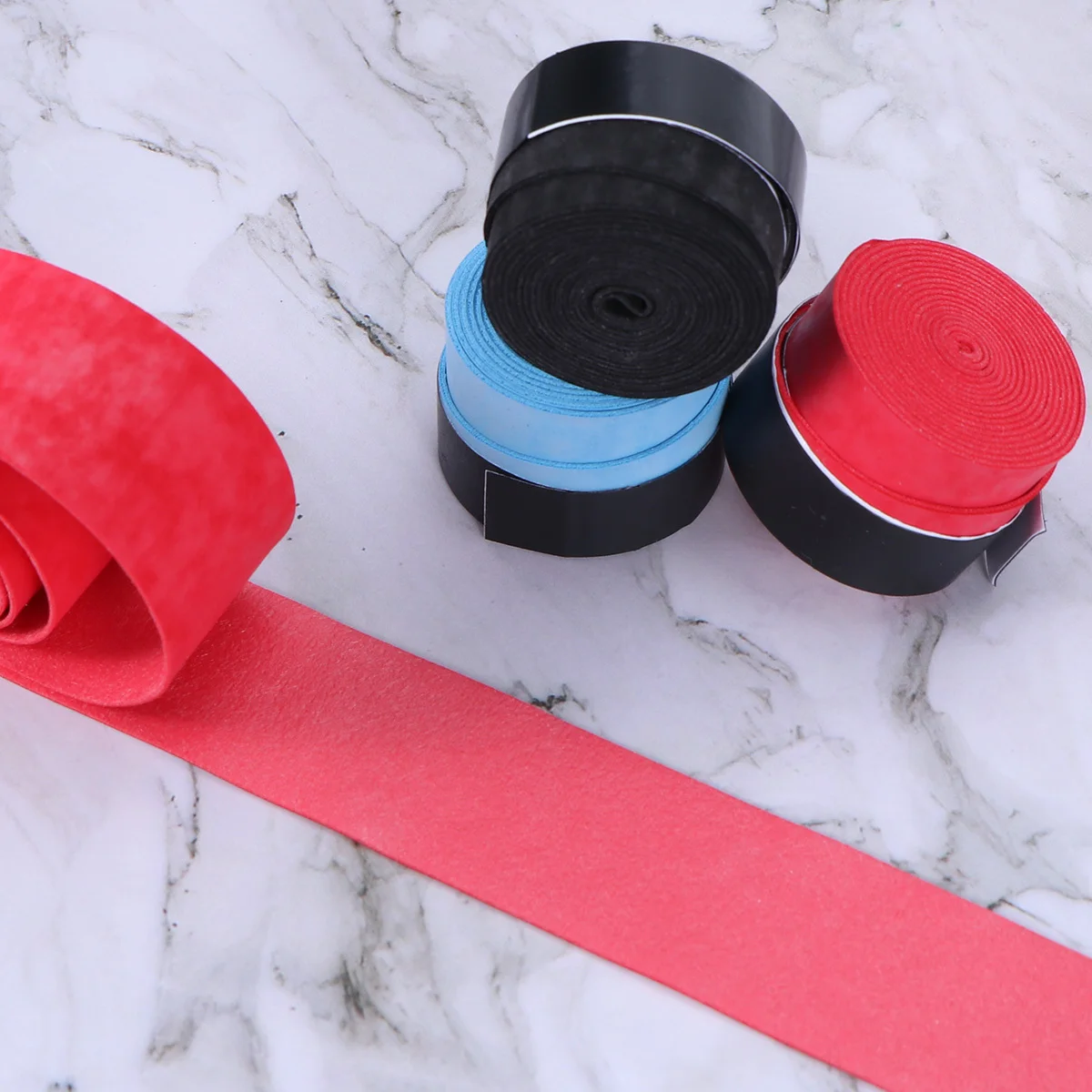 5 قطعة شريط كرة الريشة Overgrip Pu لينة ماصة للعرق المضادة للانزلاق مضرب قبضة للتنس الاسكواش بيكلبول الدراجة مقبض بار