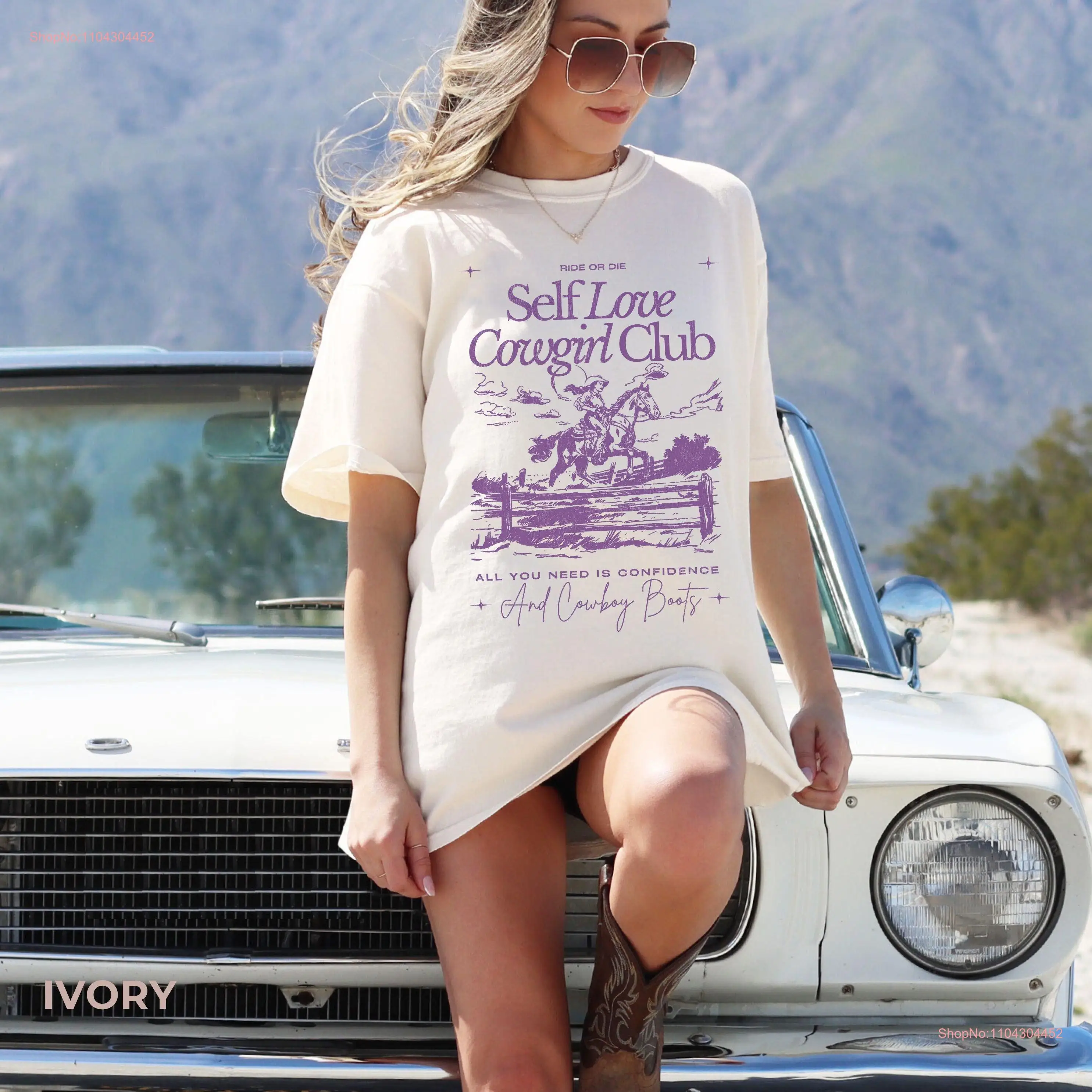 Self Love Club Western T Shirt Horse Girl Long Live Cowgirls Dress Vintage Comfort Colors Plus Sizing