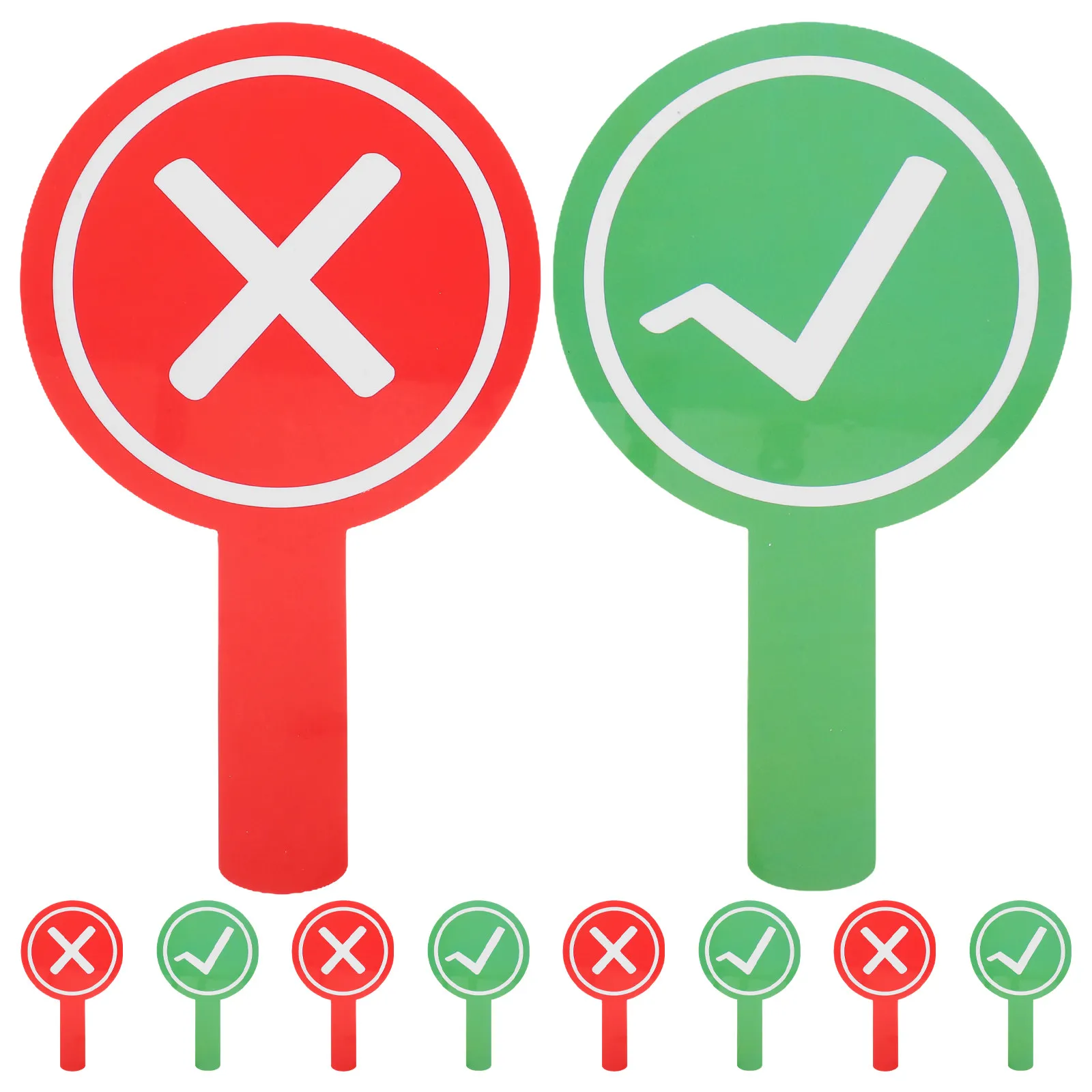 10Pcs Classroom Hand Signals Double Sided Paddle Signs Portable Voting Boards for Student Feedback School Supplies Teacher Tools