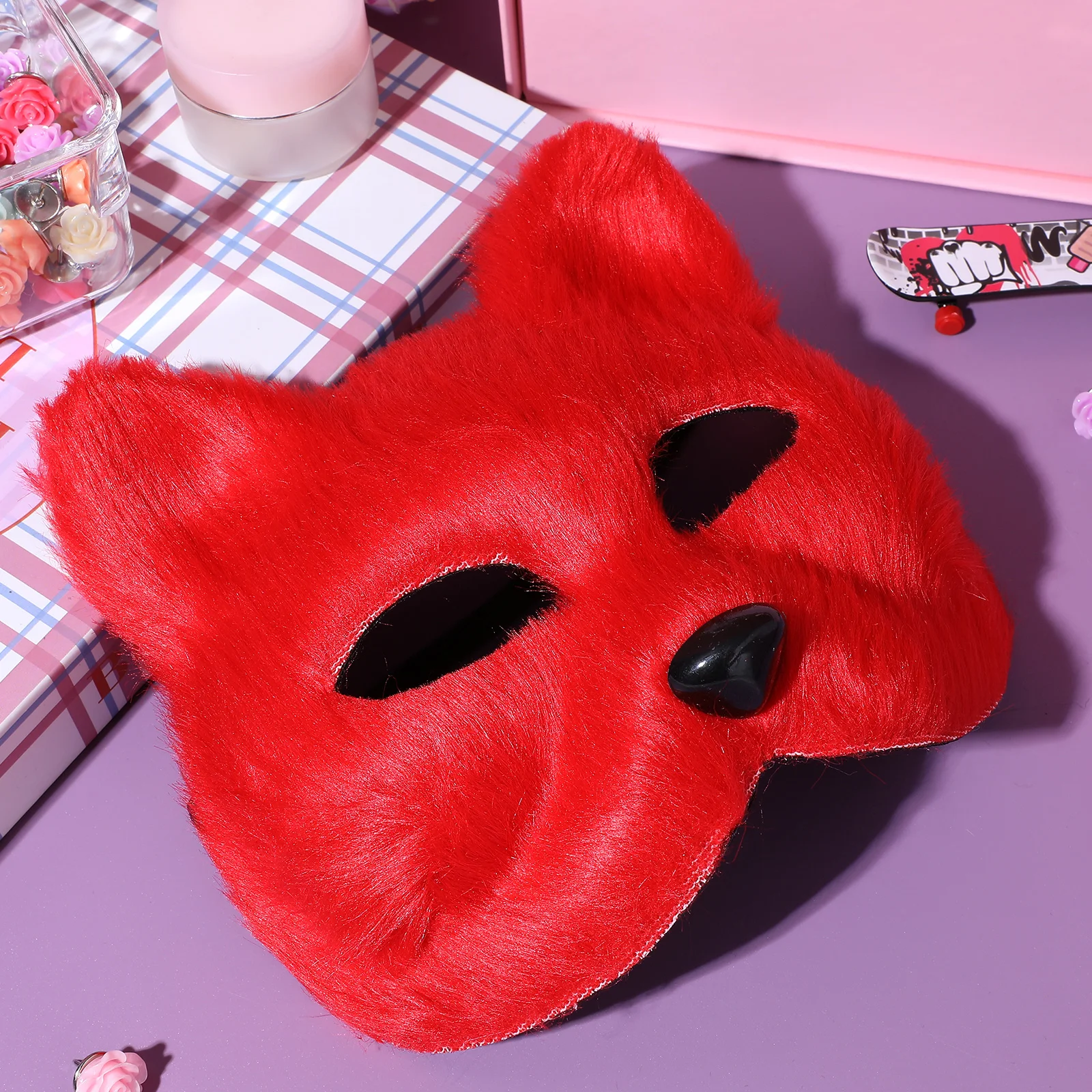 キツネマスク軽量快適な呼吸目鼻穴補強ハロウィン仮装ボールコスプレパーティーアクセサリー
