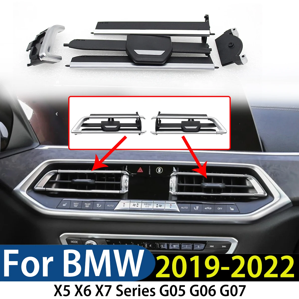 

For BMW X5 X6 X7 Series G05 G06 G07 2019-2022 Car Front Air Vent Outlet Grille AC Slide Clip Repair Kit 64119458543 Tuning