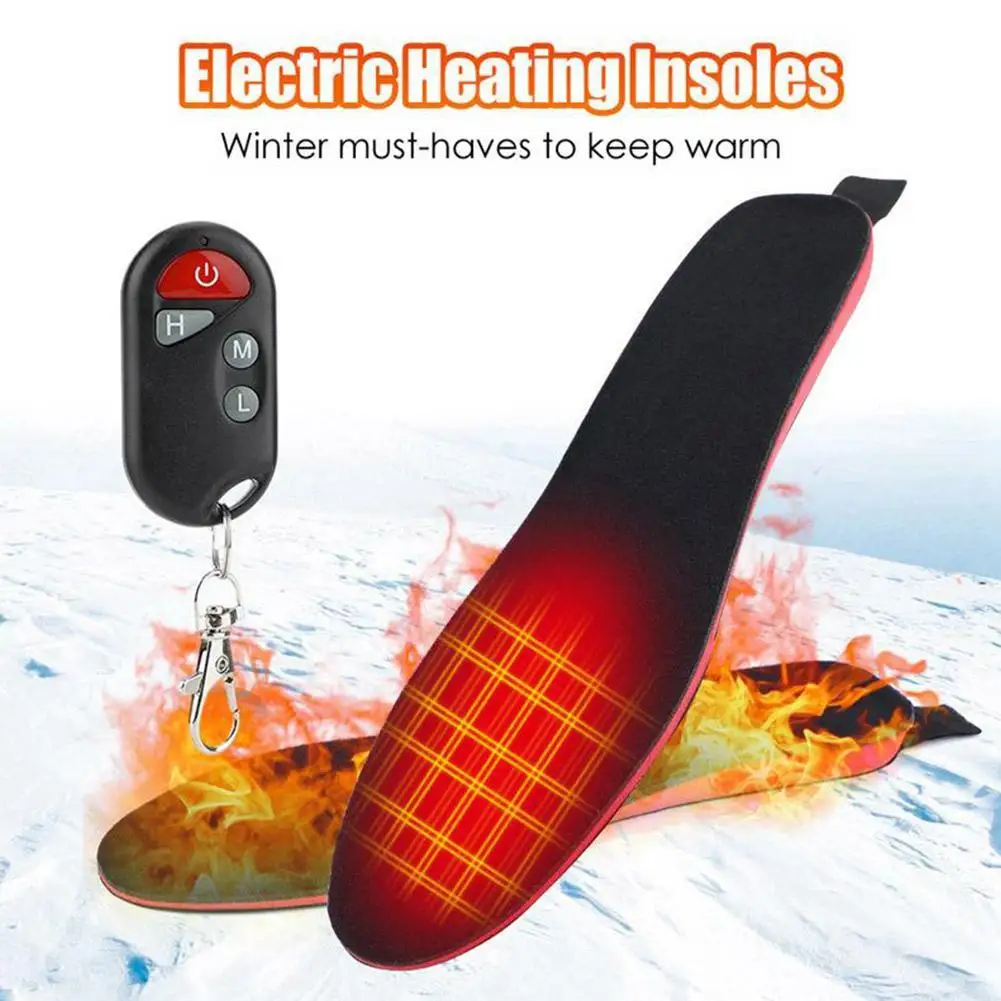 Electric Heating Insoles For Winter Rechargeable Winter Warm Insole Remote Control Work Hunting Ski Hiking Camping Insole