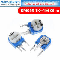 20pcs RM063 RM-063 100 200 500 1K 2K 5K 10K 20K 50K 100K 200K 500K 1M Ohm Trimpot Trimmer Potentiometer Variable Resistor NEW