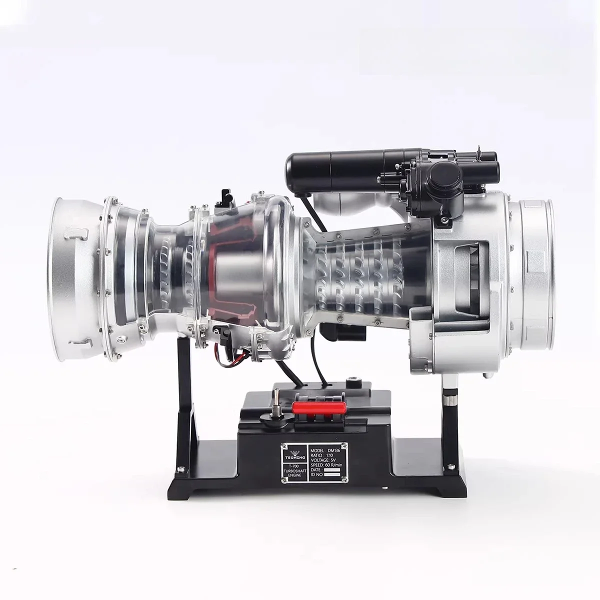 NF TECHING Turboshaft Aircraft Engine Model Assembly Toy Black Hawk Helicopter Turbofan Metal Engine Turbine Model with 470+ Par