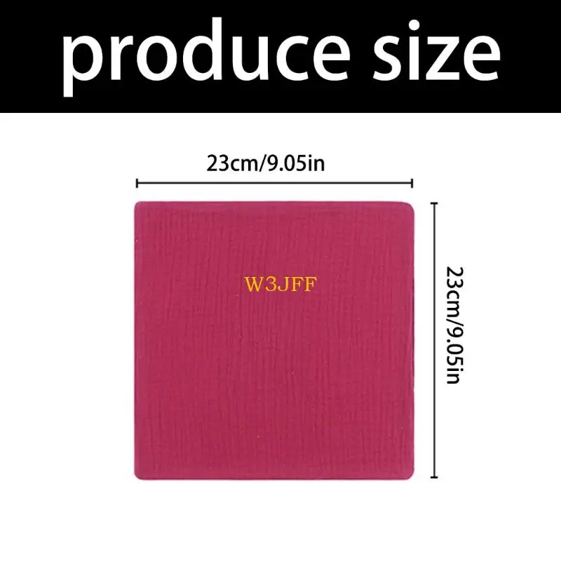 W3JF منشفة وجه لحديثي الولادة من القطن مناشف أطفال تنظيف لطيف 2-طبقة للبشرة الحساسة سريعة الجفاف أساسية 4 قطعة/المجموعة #6