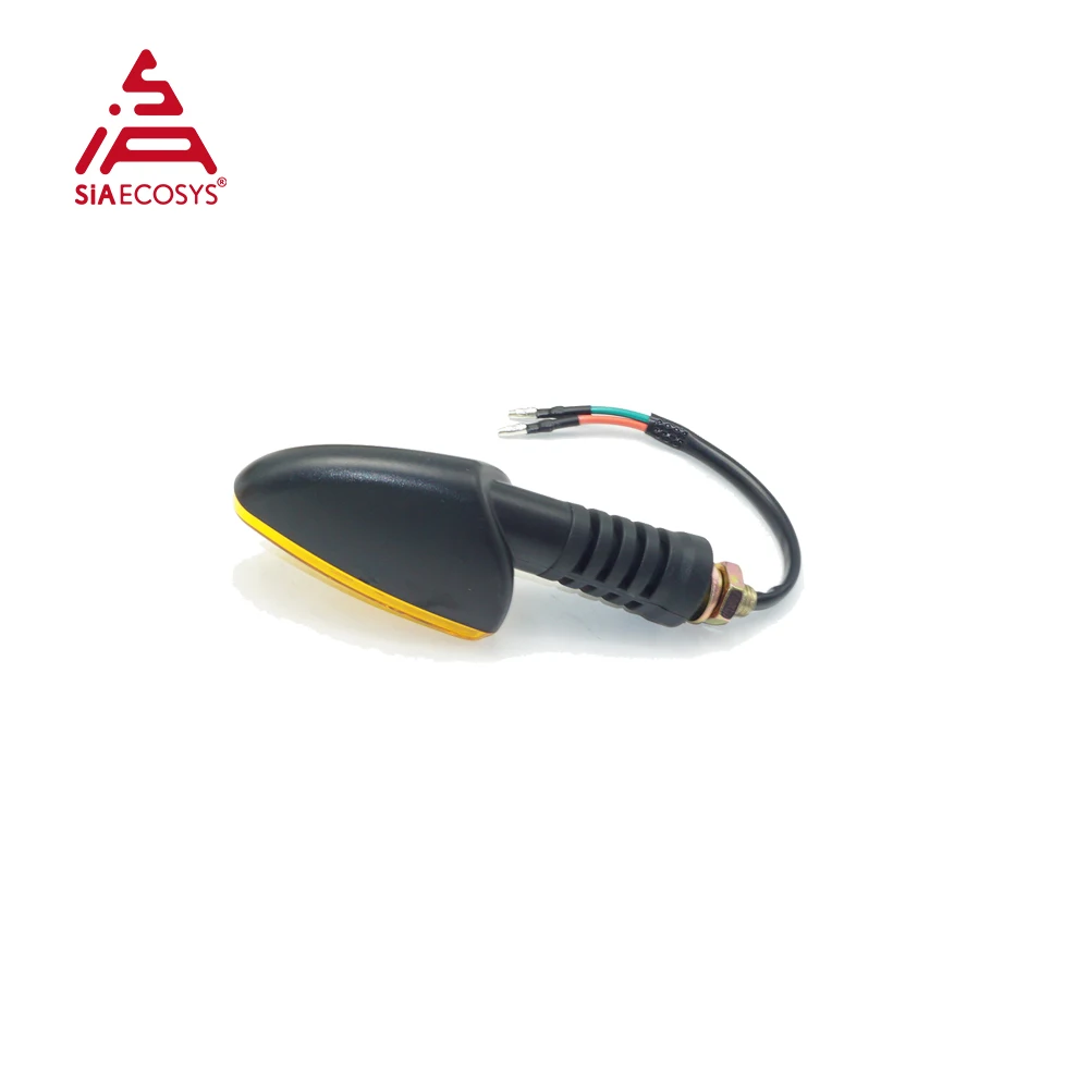 SIAECOSYS-Universal Motocicleta Turning Signal Lights, Indicador LED, Acessórios Scooter, 12V