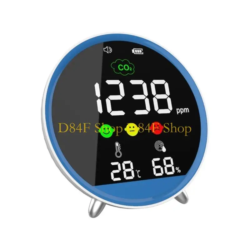 Testeur multifonction qualité l'air D84F, température l'humidité du CO2, affichage LED pour