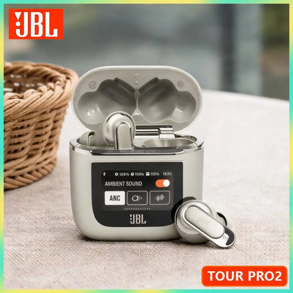 JBL Tour Pro 2 Wireless Bluetooth Earbuds Touch Operation Qi Wireless Charging 6‑Microphone Call Office Travel Earphones