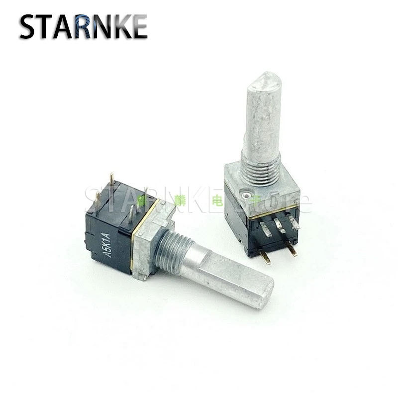 2PCS RK09 Type A5K 5-pin Single Link Intercom Speaker Amplifier Board Audio Volume Switch Potentiometer 20mm Half Shaft