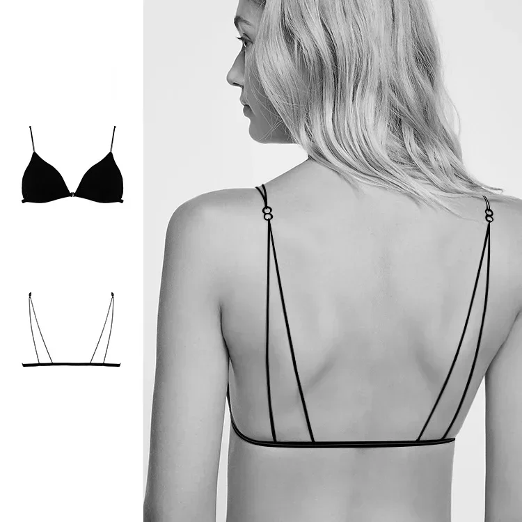 Sexy Front Buckle Seamless Bra for Women Style Bralette Deep V Triangle Cup Bralet Underwear Wireless Lingerie Push Up Bras