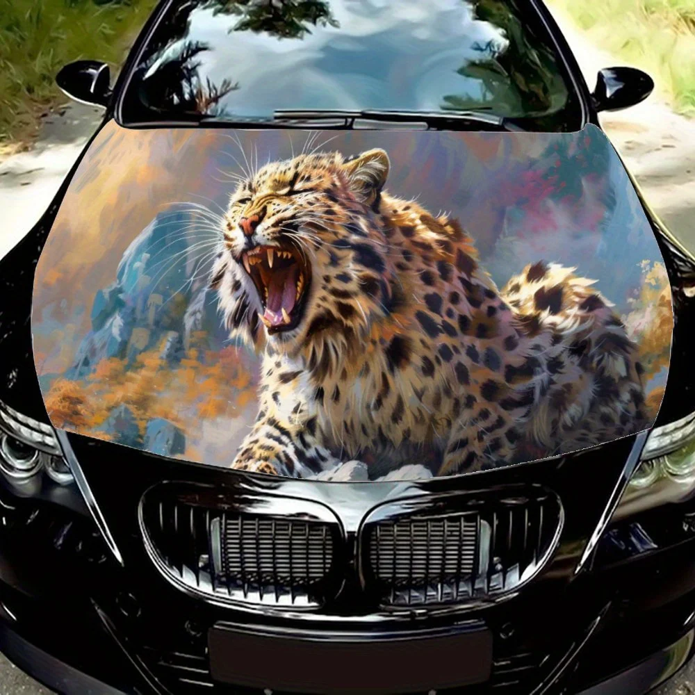 

Angry Tiger Roar, красочный жестокий автомобильный капот, цветная виниловая наклейка, графический капот грузовика, автоаксессуары, украшение, наклейка, подарок