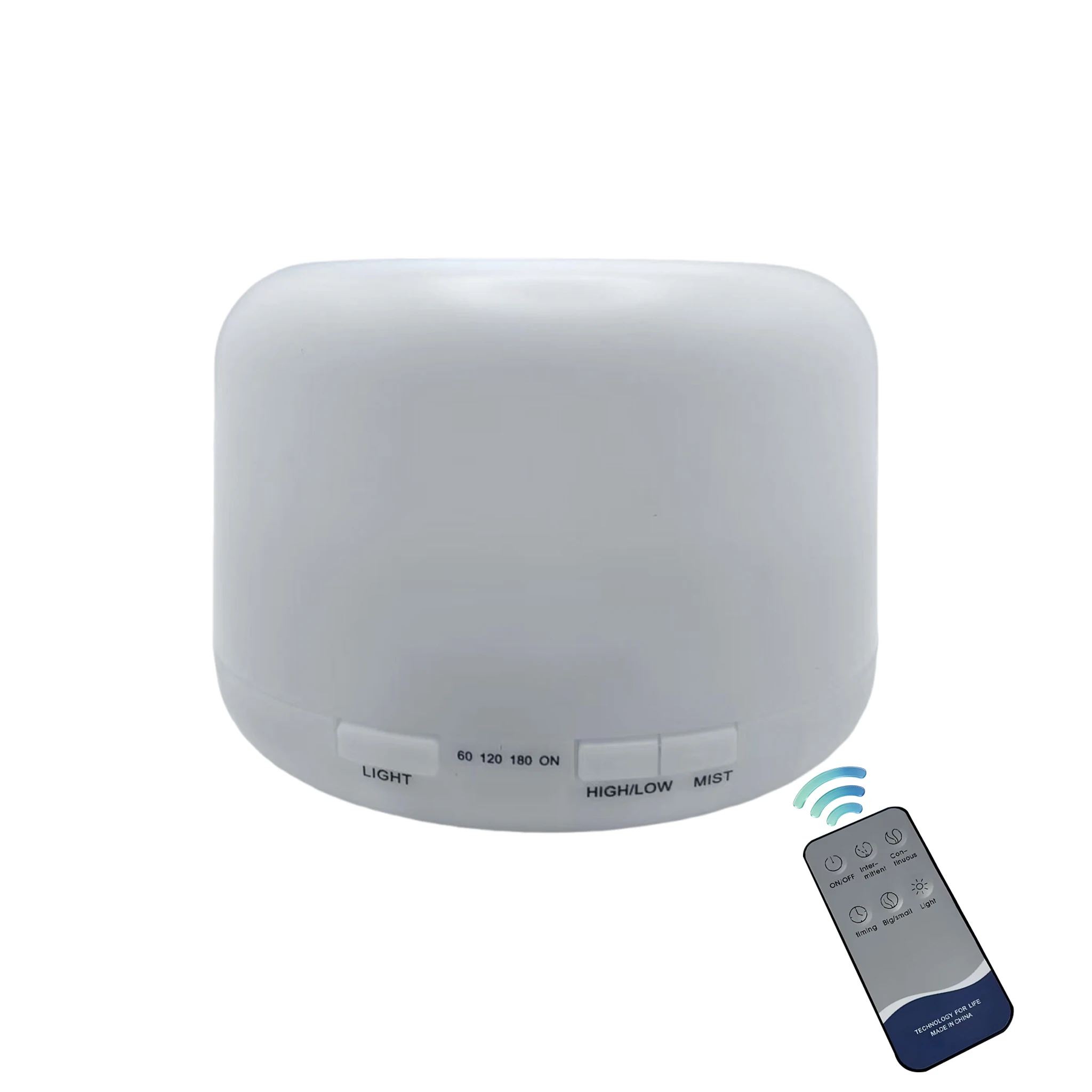 Difusor de aceites esenciales de 500ML, humidificador ultrasónico de aroma, luz LED de 7 colores, temporizador, apagado automático, purificador de aire para el hogar, oficina y dormitorio