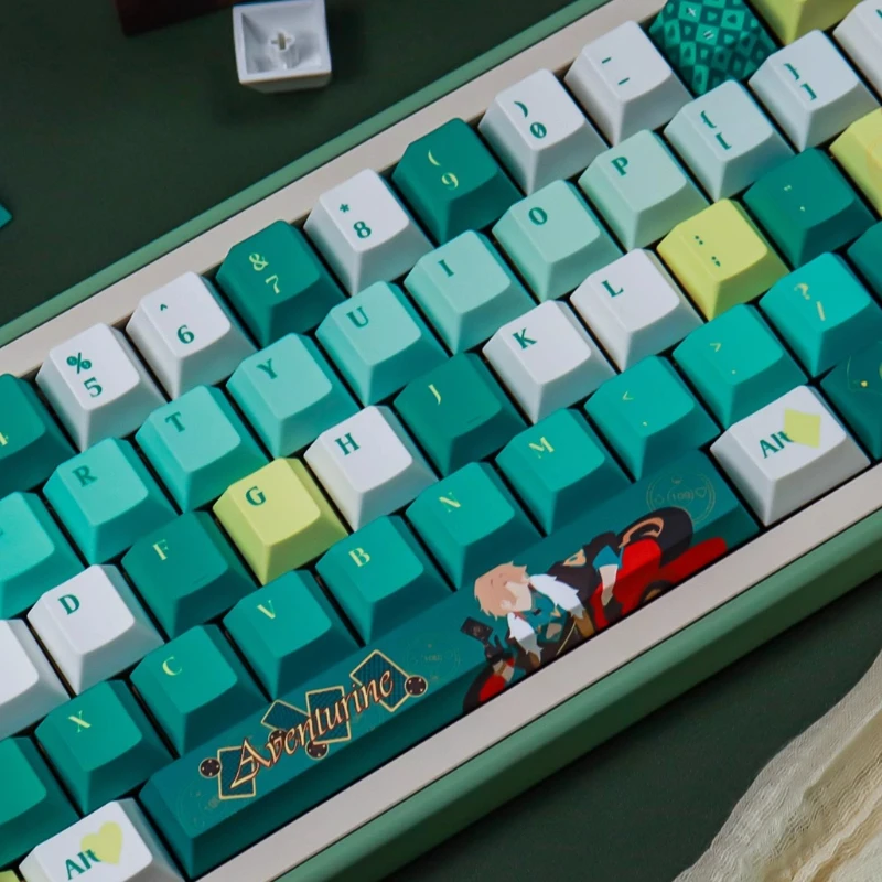 هونكاي ستار السكك الحديدية كيكابس مخصص PBT افينتورين الكرز الشخصي مفتاح كاب لطيف الكرتون أنيمي نقطة مفتاح كاب التصميم الأصلي للاعبين #1