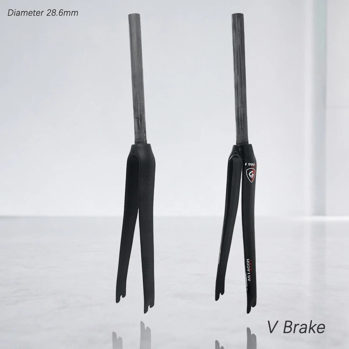

ASIACOM 3K Carbon Fibre Front Fork Matte Gloss Two Versions Ultralight Road Bike Hard Fork