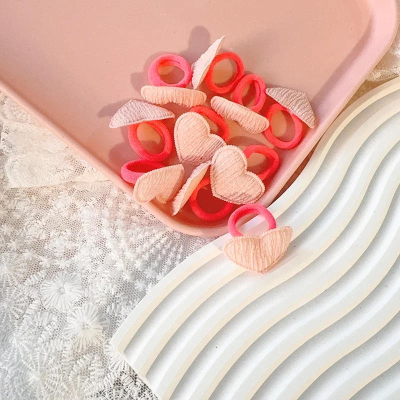 10PCS/lot لون الحلوى الاطفال العصابات الشعر المرنة الفتيات المطاط الفرقة الأطفال لطيف الطفل إكسسوارات الشعر