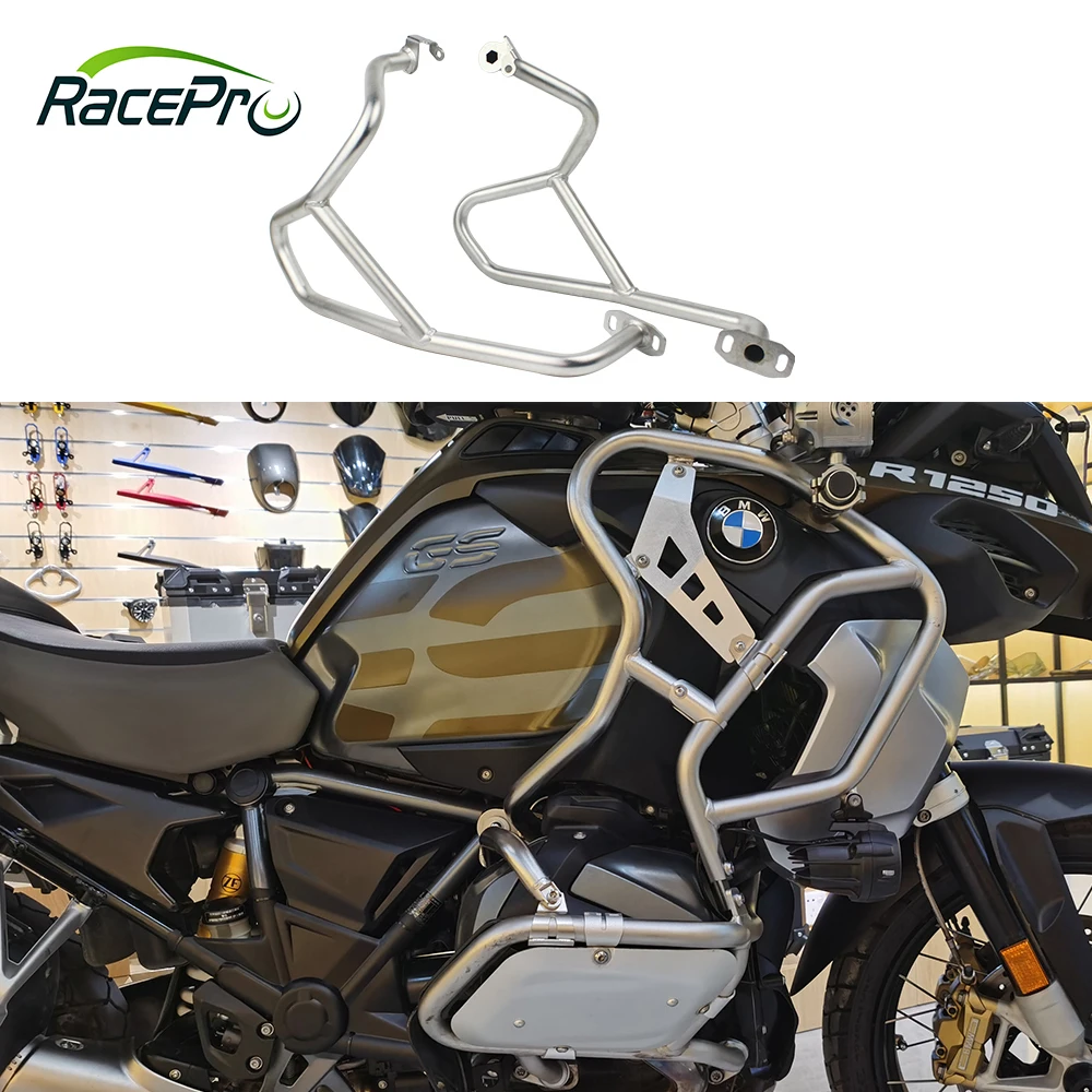 

Racepro 304, верхняя защита двигателя мотоцикла из нержавеющей стали, шоссейный бампер, защита топливного бака для BMW R1250GS 2018-2019